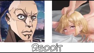 Anime VS Reddit "The rock reaction meme" Part #51