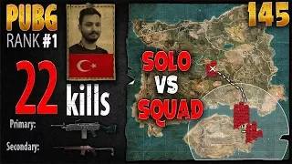 [Eng Sub] PUBG Rank 1 - Mithrain 22 kills [EU] Solo vs Squad TPP- PLAYERUNKNOWN'S BATTLEGROUNDS #145