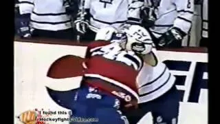 Oct 17, 1998 Darcy Harris vs Shawn Thornton Fredericton Canadians vs St  Johns Maple Leafs AHL