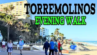 TORREMOLINOS Spain EVENNG WALK April 2024 | Costa del sol, malaga [4K]