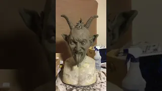 Speed Sculpt!!! Brian the Krampus!! Monster Mask making!