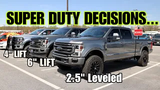 Ford SUPER DUTY Lift Comparison-2.5" Leveled vs 4-6" LIFTED on 37s-Which is Your Favorite??