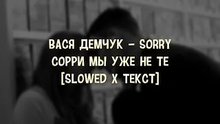 Вася Демчук  - Sorry | Сорри мы уже не те [Slowed x Текст] Полная версия!