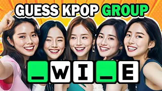 GUESS THE KPOP GROUP BY THE INCOMPLETE NAME ⚡| NEW KPOP QUIZ GAME - TRIVIA 💜