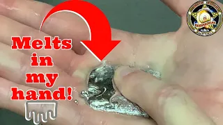 Silvery metal melts in my hand! Fun with Gallium (Ga).