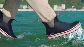 Kalkal Fishing Rain Boots for Men, Anti-Slip Ankle Deck Boots, Neoprene Footwear Waterproof review