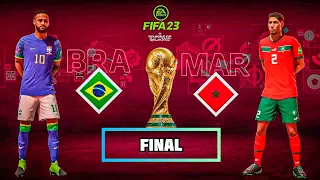 FIFA 23 - Brazil vs Morocco World Cup (FINAL) Match | Neymar vs Hakimi
