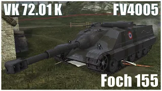 VK 72.01 K, Foch 155 & FV4005 ● WoT Blitz