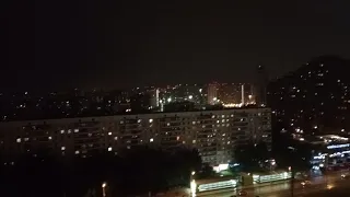 Ночные вспышки в небе Москвы!