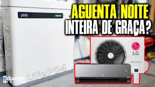 Quantas BATERIAS e quantas Placas para usar AR CONDICIONADO Sem PAGAR com Energia Solar