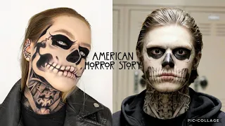 AHS TATE MAKEUP TUTORIAL | SKULL MAKEUP |Elle James