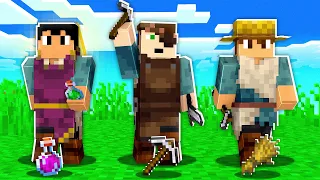 viramos VILLAGERS e ajudamos a VILA por um DIA no Minecraft 💲