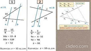 Узагальнена теорема Фалеса (теорема про пропорційні відрізки)