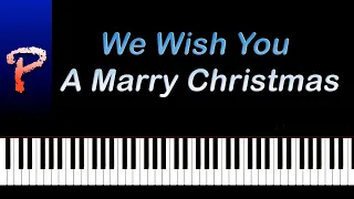 We Wish You a Merry Christmas -  PIANO TUTORIAL + Sheet MusicMidi