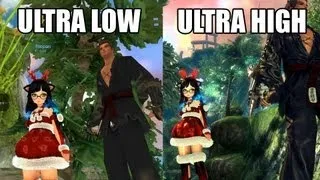 Blade & Soul Ultra Low vs Ultra High Settings