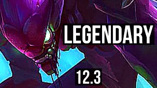 KHA'ZIX vs EVELYNN (JNG) | 17/0/2, 71% winrate, Legendary | KR Diamond | 12.3