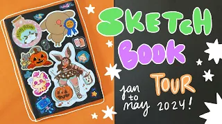 Sketchbook Tour Jan-May 2024 ♡ Freelance Illustrator