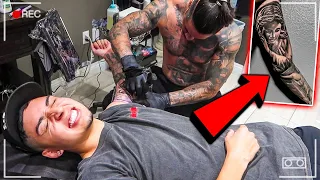 GETTING MY MOST PAINFUL TATTOO... *WORST PAIN I'VE EVER FELT!*