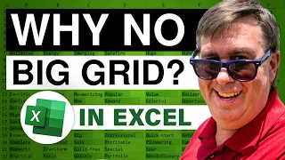 Excel - Unlocking the big grid in Excel - Episode 401