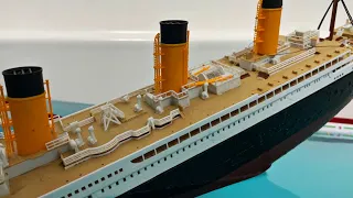 Titanic Model Sinking #2 with Lots of Ships Tested in the Water [ Titanic, Britannic, Carpathia ]