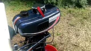 Hangkai 3.5 hp outboard boat motor test