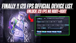 Official 120 Fps Supported Device List 🔥 | 120 FPS in Next Update | How to Unlock 120 FPS Pubg/bgmi