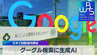 グーグル検索に生成AI　日本で試験運用開始【WBS】（2023年8月30日）