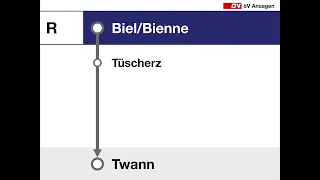 SBB/CFF Ansagen • R • Biel/Bienne – Tüscherz – Twann – Twann