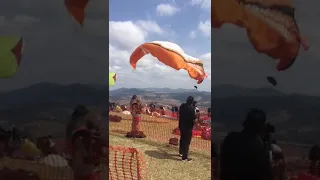 paragliding crash and landing