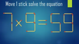 🔴Move 1 stick to fix the equation--13