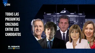 DEBATE PRESIDENCIAL: TODAS las PREGUNTAS CRUZADAS entre los CANDIDATOS