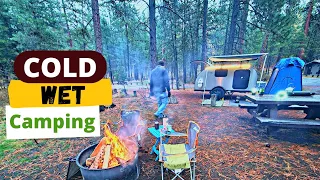 Teardrop Trailer Camping - Cold & Wet! Is It Worth It?