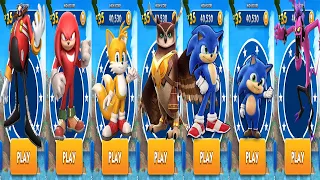 Sonic Dash - All 5 Movie Characters vs Boss Eggman and Boss Zazz - All Characters Unlocked Gameplay
