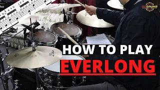 How to play Everlong on Drums - Foo Fighters - Drum Lesson