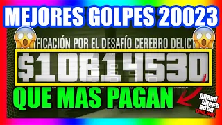 📢TOP 10 MEJORES GOLPES que más MILLONES DAN en GTA 5 ONLINE PS4 2023