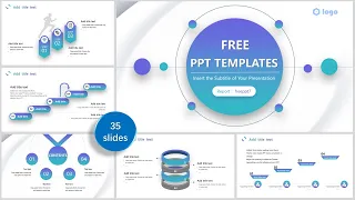 A great gradient style debriefing report PowerPoint template, free download.