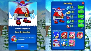 Sonic Dash - Santa Big Event Completed Character Unlocked - All New Characters Unlocked