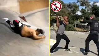 Funny Try Not To Laugh Watching Skateboarding vs People & Scooters