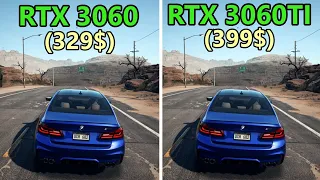 RTX 3060 vs RTX 3060 TI - 10 Games Tested on 1080p