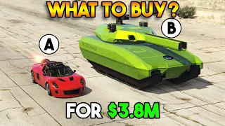 WHICH ONE TO BUY FOR $3.8M ? (GTA 5 ONLINE ROCKET VOLTIC VS KHANJALI TANK)