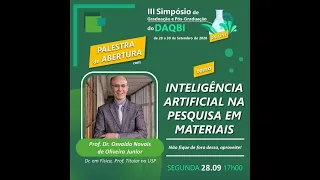 Inteligência Artificial na Pesquisa em Materiais - Dr Osvaldo Oliveira Jr - III SIMDAQBI