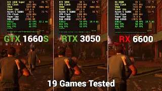 Nvidia GTX 1660 Super vs RTX 3050 vs RX 6600 19 Games Tested