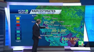 Northern California Forecast: Timeline for rain and snow on Tuesday