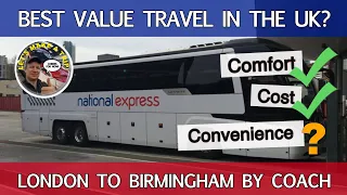 London to Birmingham (then Shrewsbury) with National Express.  Cheap, Comfortable, Convenient?