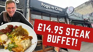 Reviewing an ALL YOU CAN EAT STEAKHOUSE BUFFET in LONDON! INCREDIBLE VALUE!