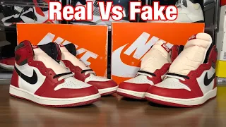 Air Jordan 1 Chicago Lost and Found Real Vs Fake Review. W/Blacklight and weight comparisons