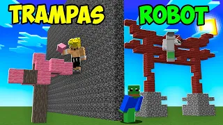 HICE TRAMPAS USANDO un BOT en CONCURSO DE CONSTRUCCIÓN en MINECRAFT 🤣