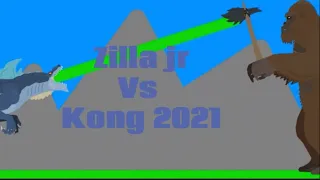 Zilla jr vs Kong 2021 (Sticks by @DinoManiaYT )