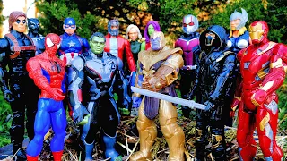 MARVEL AVENGERS vs THANOS + Spiderman, Hulk, Thor, Iron Man, Captain America, Black Panther, Ant-Man
