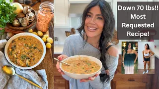 Easy Weight Loss Dinner // Lentil Mushroom Stew // Plant Based